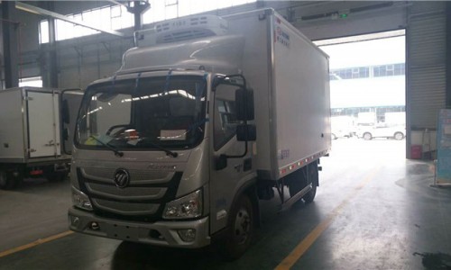 國六福田歐馬可S1肉鉤冷藏車 